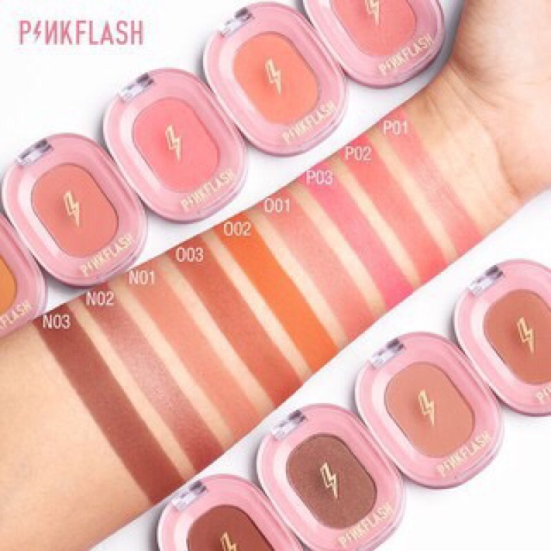BLUSHON PinkFlash Blush Powder Natural Cheek Blusher Makeup Blush on Pink Flash PinkFlash Powder