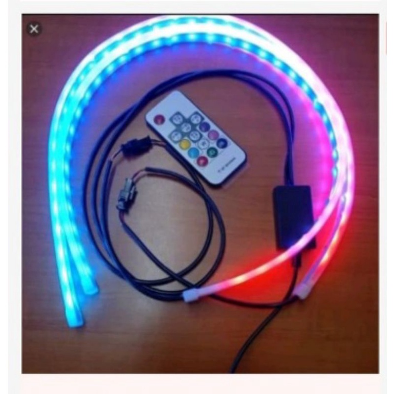 led alis remot  rgb motor mobil 12  volt