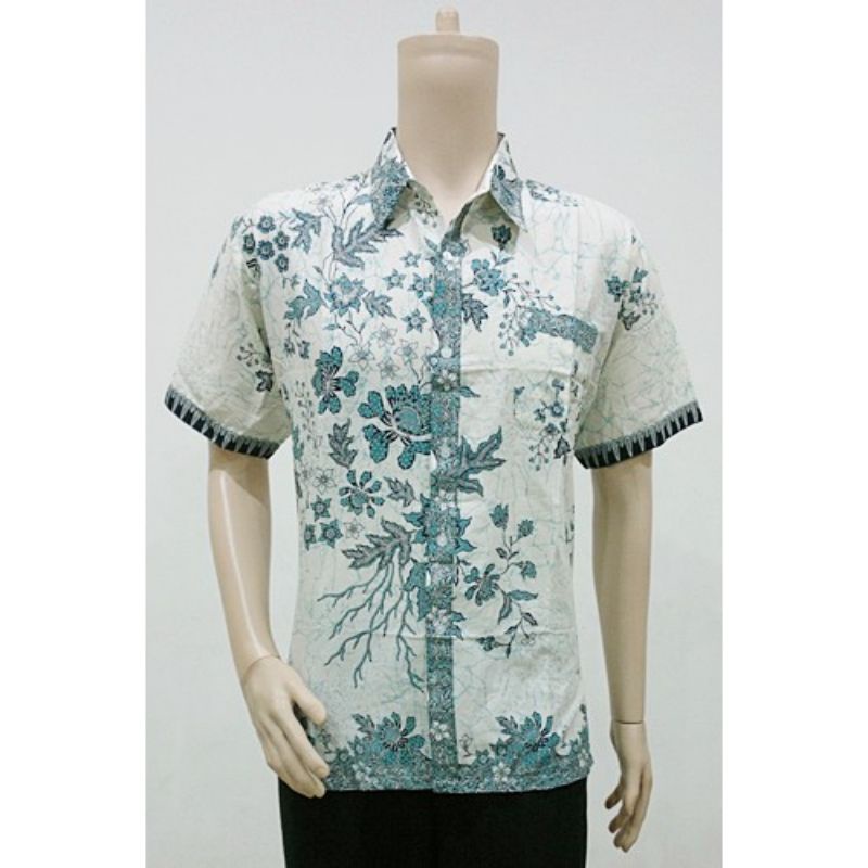 hem batik pria dasar cream