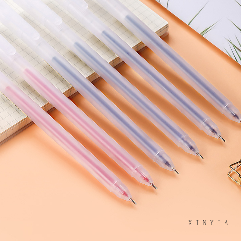 Pulpen Gel 0.5mm Warna Hitam Untuk Sekolah / Kantor