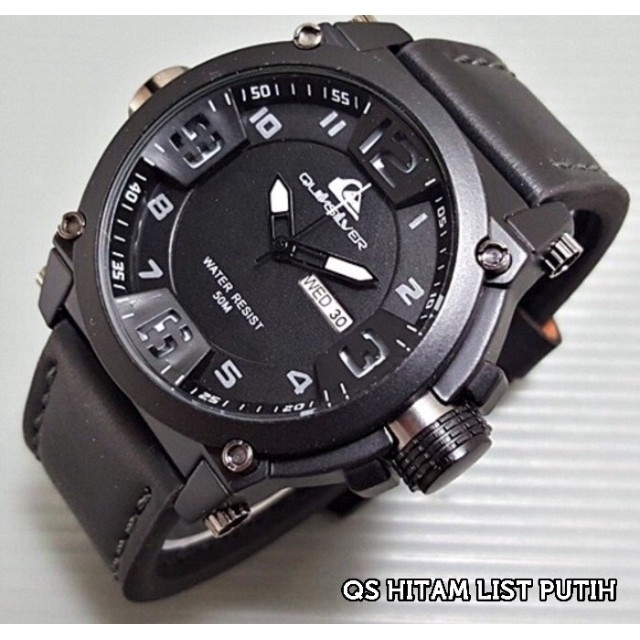 JAM TANGAN PRIA Quicksilver Tanggal Hari Kulit