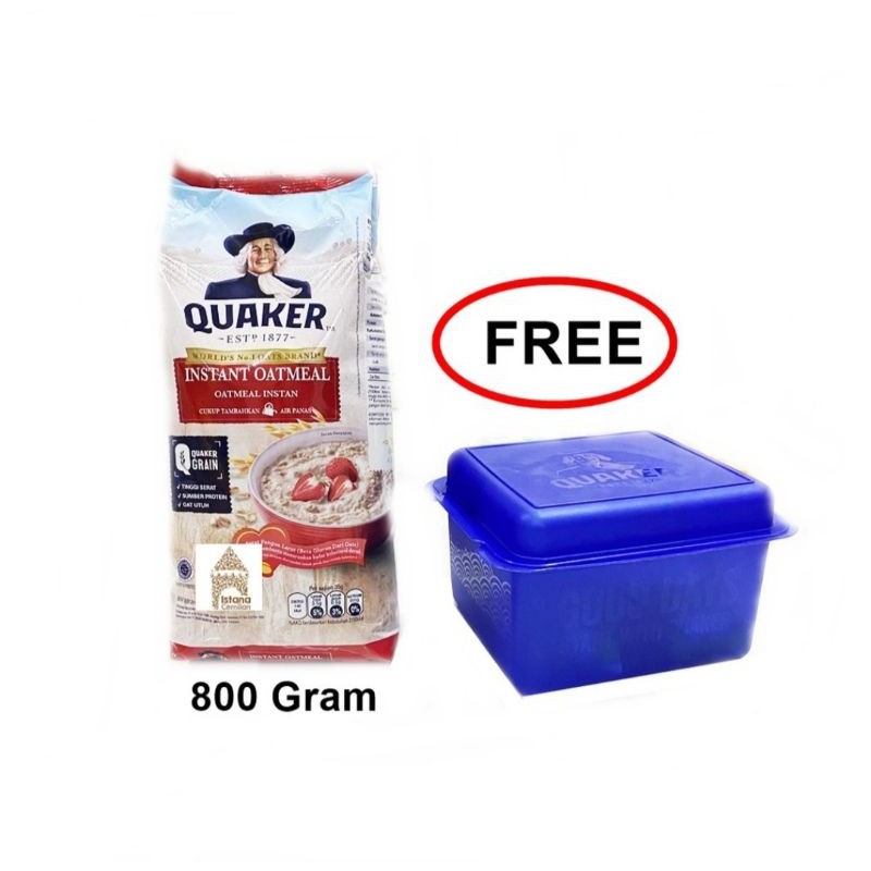 

Quaker Instant Oatmeal 800 gram free container