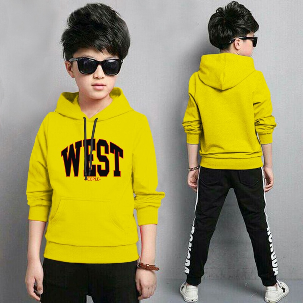 Jaket Anak Laki Laki/Jaket Anak Terbaru/Hoodie Anak West Anak Gaming Bahan Fleece Tebal 4-11 TAHUN