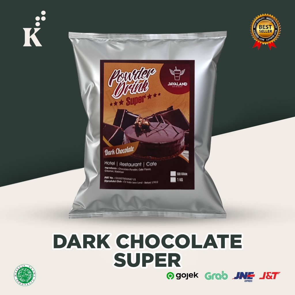 Bubuk Minuman Bubble Powder Drink rasa DARK CHOCO Javaland 1kg