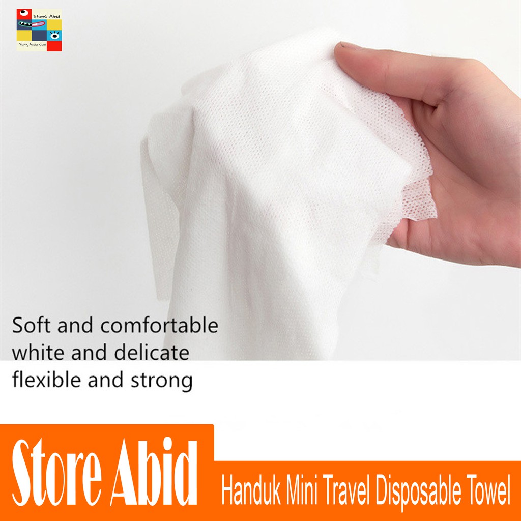 Tissue Handuk Mini Permen Travelling Liburan Kompress Towel Portable