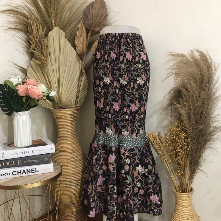 ♥ TERBARU Rok duyung plisket setelan kebaya / bawahan batik modern / duyung kombinasi plisket ✶
