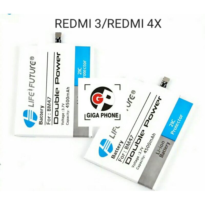 BATERAI XIAOMI REDMI 3/REDMI 4X/BM 47 DOBEL POWER #baterai