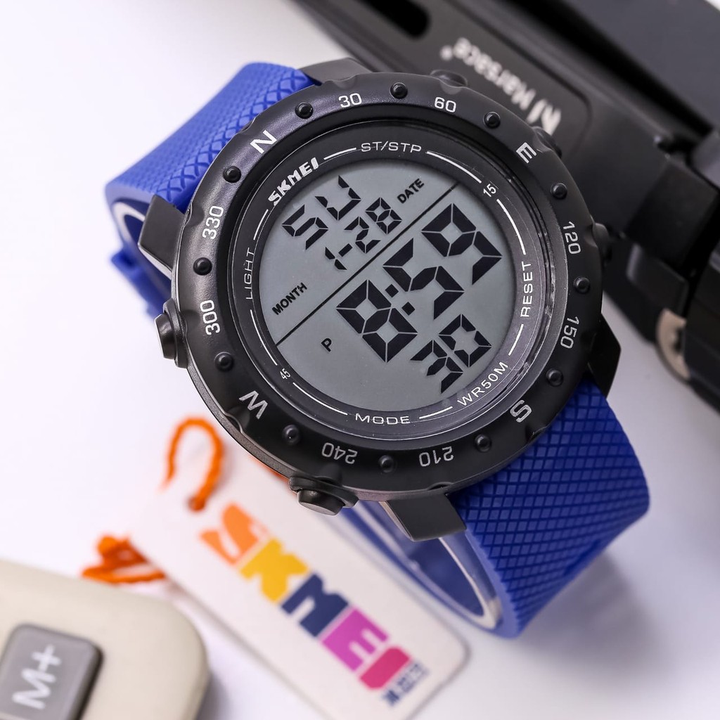 Grosiran Jam Tangan Pria 704855 TL Digital Strap Tali Rubber Include Box &amp; Baterai Cadangan (COD)