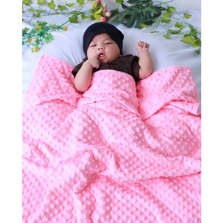 TINGTONG - Selimut Bayi Minky Dot Dua Sisi - Minky Baby Blanket