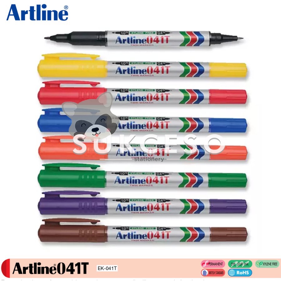

Artline Spidol Permanent Marker Twin Marker 041T Permanent Dual Tip