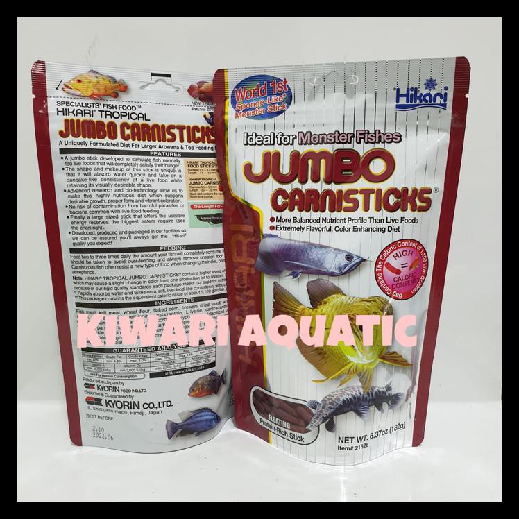 

BEST SELLER Hikari Jumbo Carnisticks 182g / 182gr / 182 gr / gram Makanan Arowana