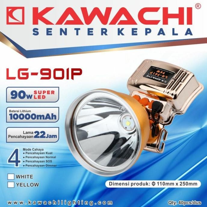 senter kepala jumbo 90 watt kawachi original super terang