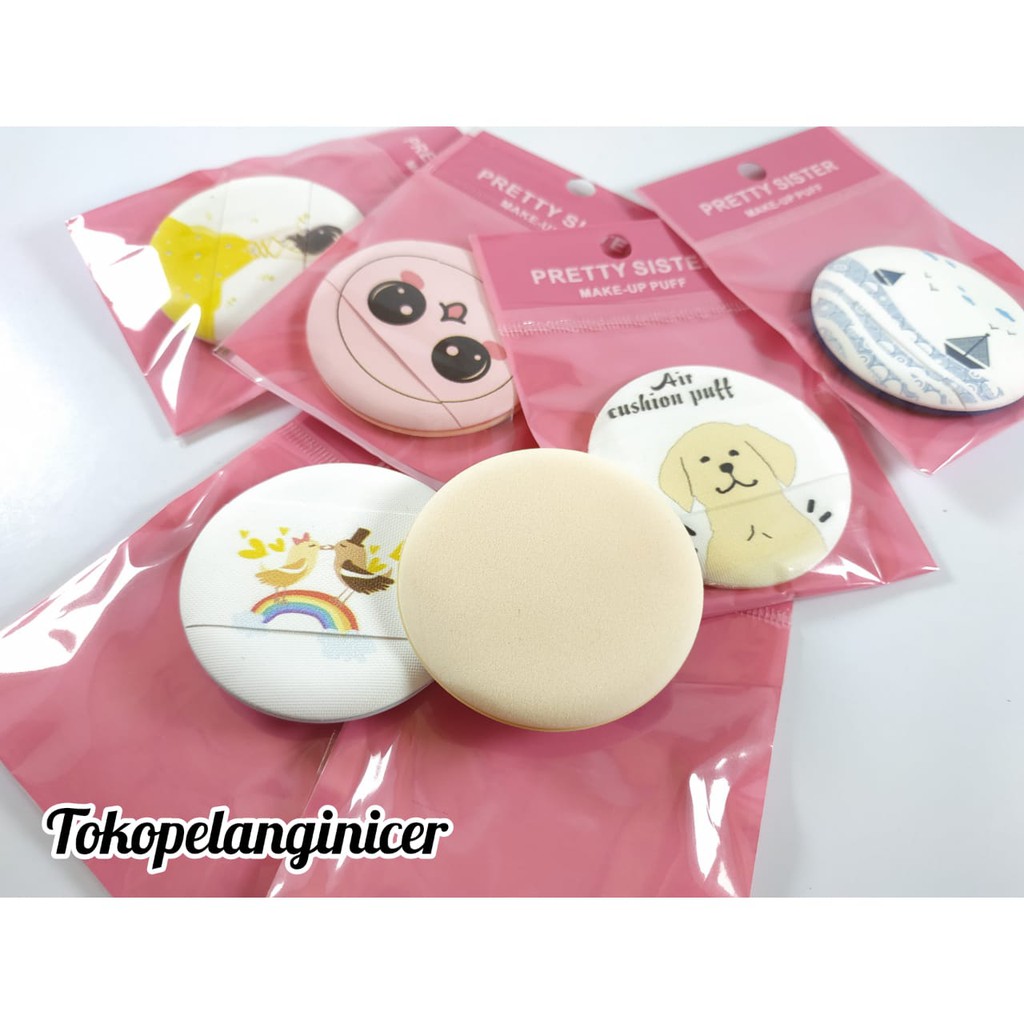 Spons Bedak Puff Foundation Wajah bahan elastis Tokopelanginicer