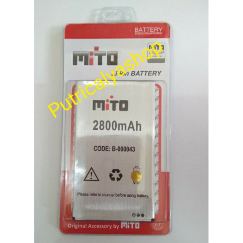 BATERAI BATRE BATTREY MITO T550 BA-00043 2800mAh