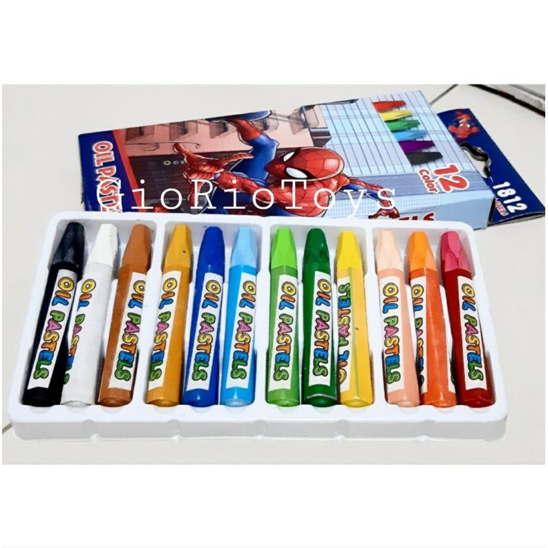 

Crayon Oil Pastel 12 Color / Krayon 12 Warna Alat Menggambar Mewarnai Anak - Spiderman