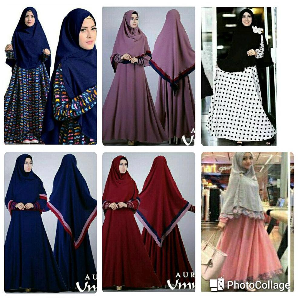 A8 ATK SYARI MAYRA GAMIS MAXI DRESS TERUSAN WANITA MURAH DAUN BUNGA SIMPLE ELEGAN HITAM HIJAB MODIS