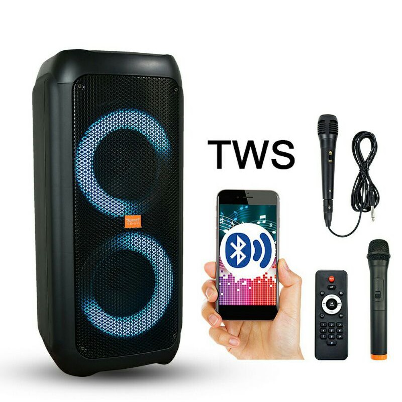 Speaker Bluetooth DAT DT 2126 Max2 Portable Party Series Free 2 Mic Wireless Speaker Karaoke
