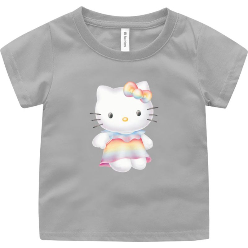 Kaos Anak Cewek Gambar Hello Kitty Atasan Anak Usia 2 Sampai 10 Tahun T shirt Anak Kaos Oblong Anka