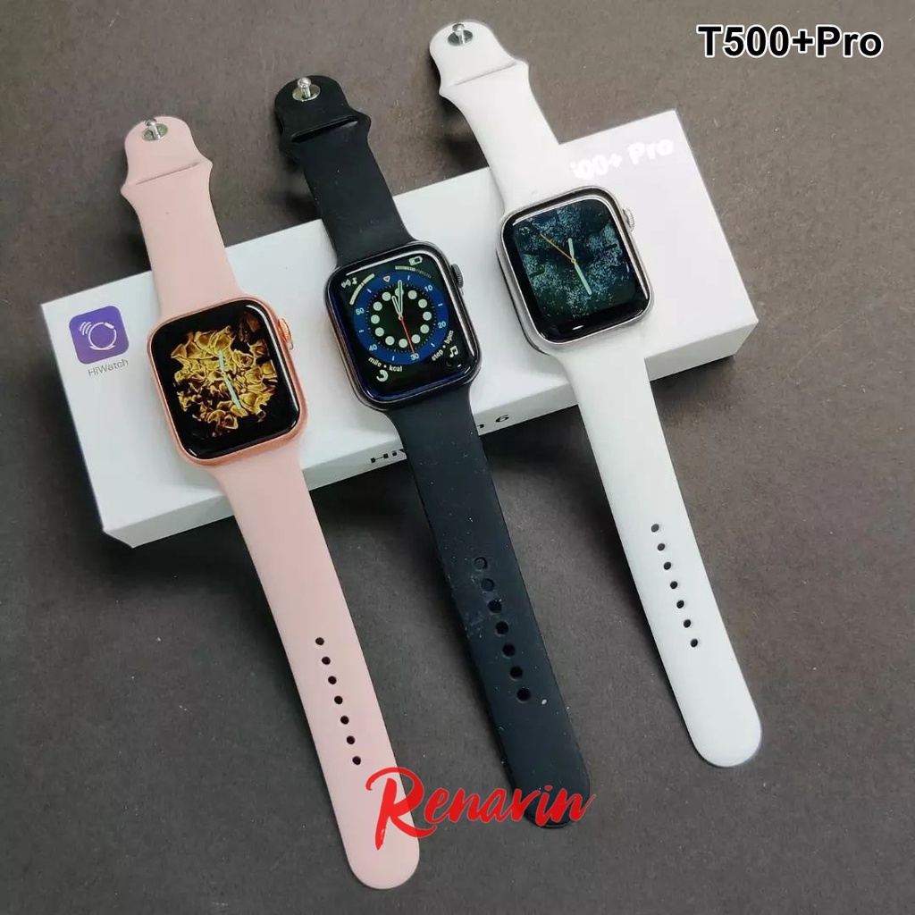 New (Bisa Teleponan/Custom Foto dll ) Smartwatch T500 / T500+ / T500+Pro New Upgrade Jam Tangan