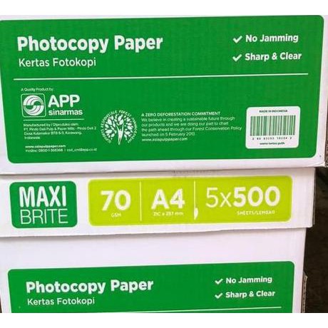 

Promo Hemat Kertas A4 70Gsm Copy Paper Maxi Brite Gosend/Grab Only - Maxi Brite Anijejestore