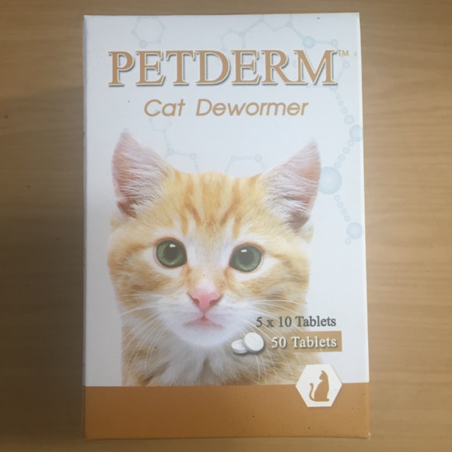 Pet Derm Cat Dewormer Obat Cacing PetDerm Kucing per Tablet