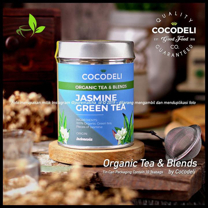 

Cocodeli - Jasmine Green Tea Kaleng 10Tb Organic Teh Melati Organik