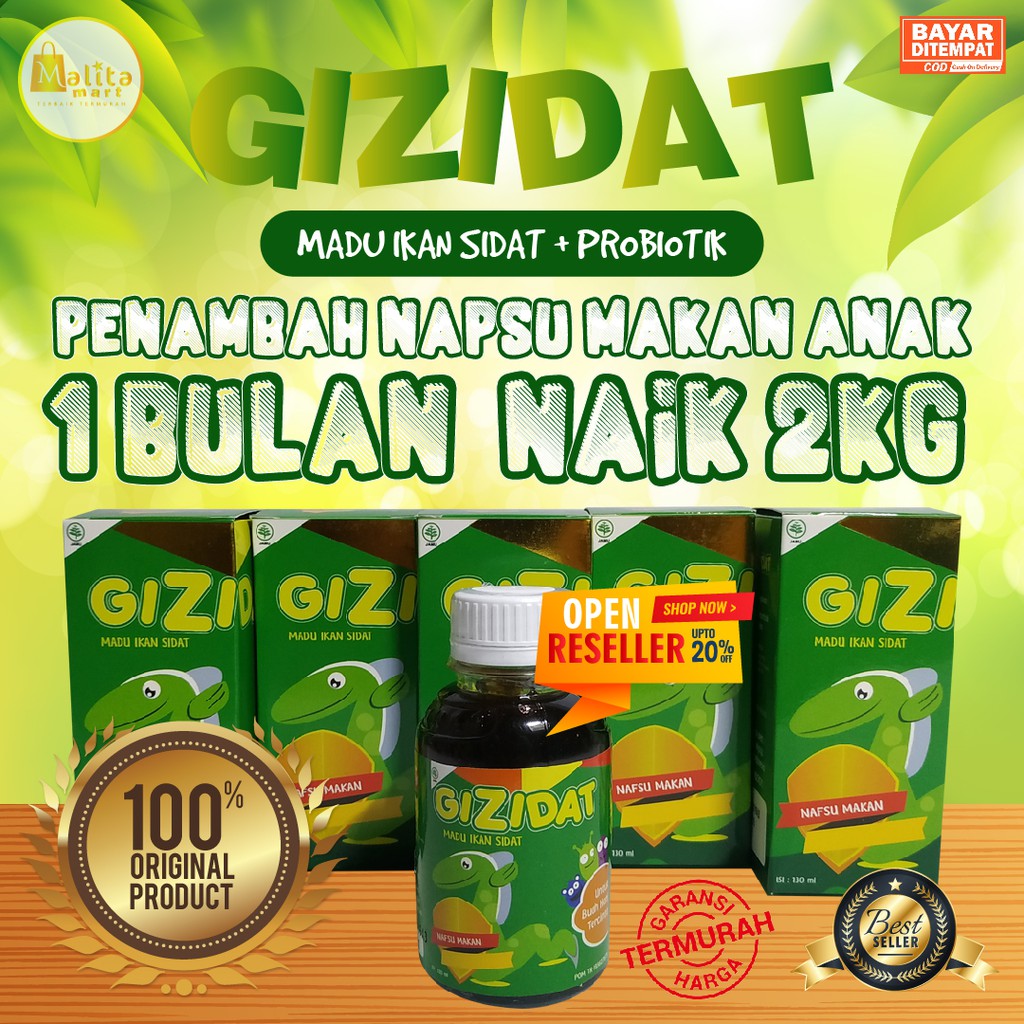 GIZIDAT / VITAMIN / VITAMIN PENAMBAH NAPSU MAKAN ANAK / PENAMBAH BERAT BADAN / PENGGEMUK BADAN