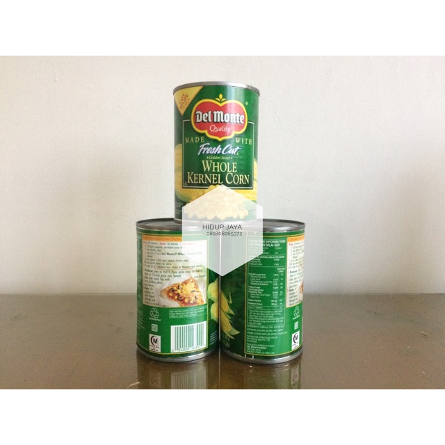

Del Monte Whole Kernel Corn 425gr x 3 kaleng PAKET EKONOMIS