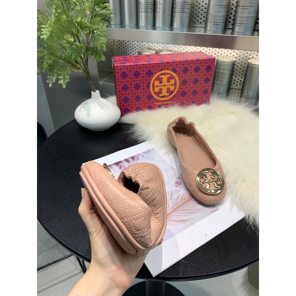 [Instant/Same Day] STB03   Ori TB sheepskin with electric embroidered diamond design ladies flat shoes flat shoes  xie