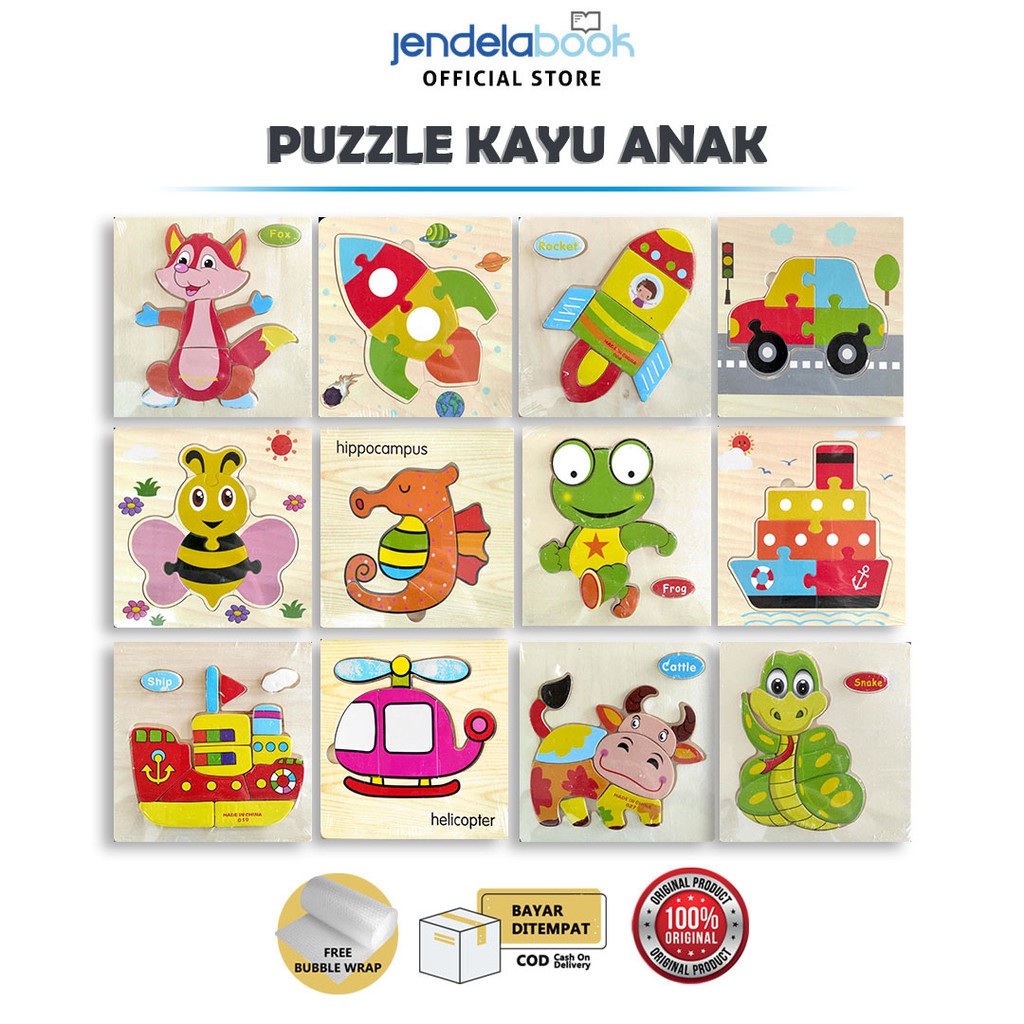 Puzzle Edukasi Mainan Anak Puzzle Kayu