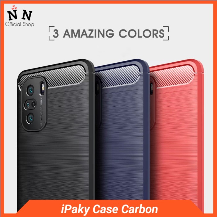 Ipaky Case Samsung Galaxy J2 2015 J200H Soft Carbon Fiber Softcase