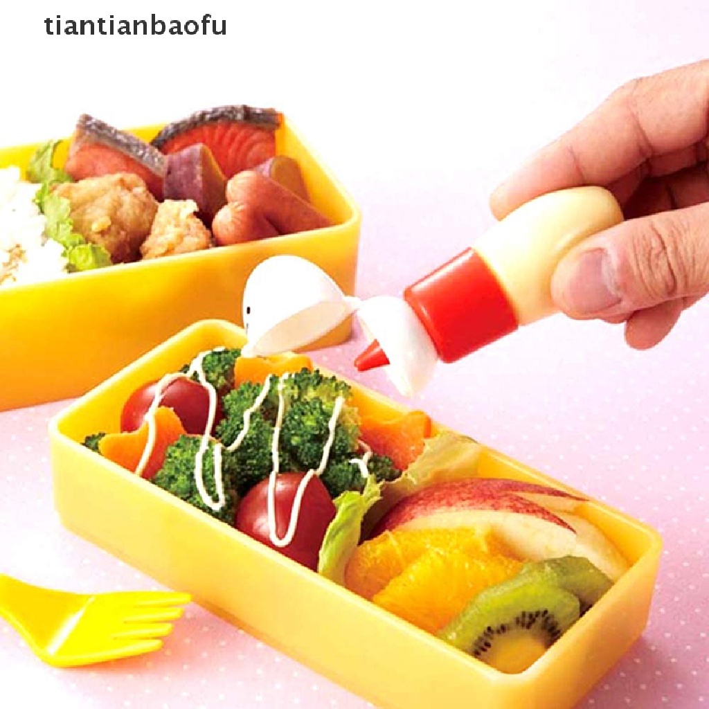 2pcs / 4pcs / set Botol Saus Tomat / Kecap / Salad / Dressing Mini Portable Untuk Bento Box