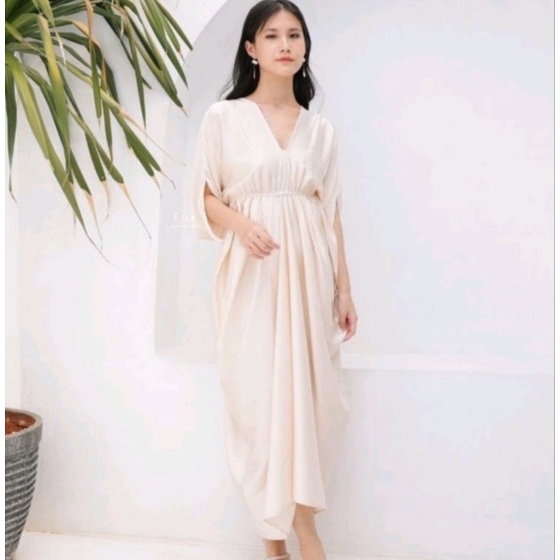 [NEW] Kaftan Wanita Foxquinn YUNA DRESS - Warna Milk