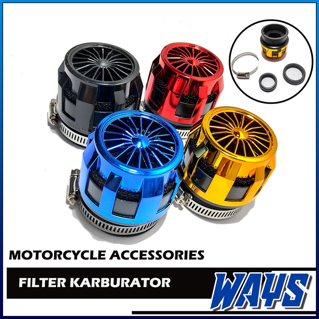 X306 | New Model Kipas Filter Tutup Saringan Udara Karburator Karbu Variasi Motor Supra X 125 Jupiter Z Mx Revo Vega Astrea Shogun Smash Mio Beat Scoopy Vario