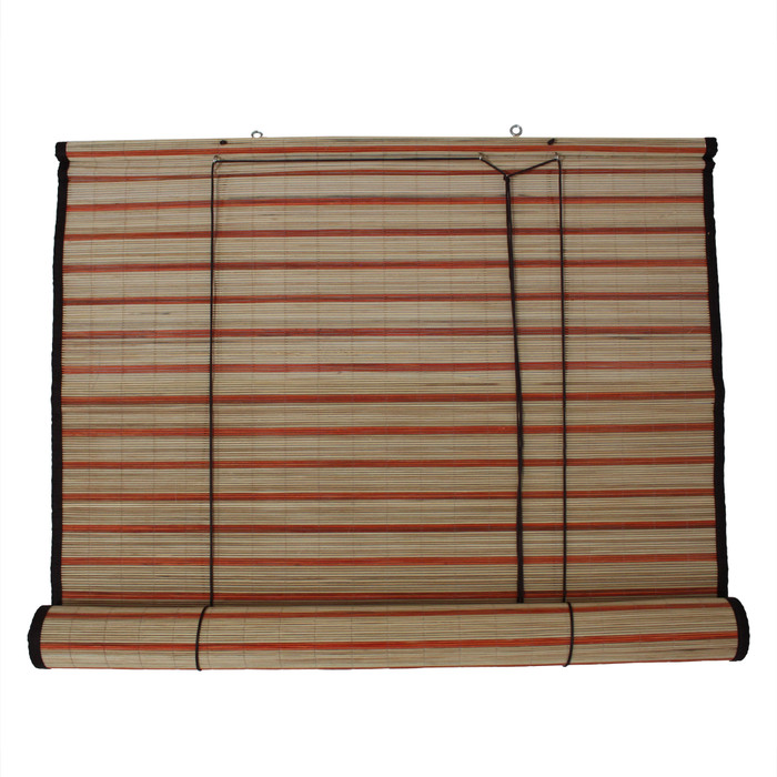 Krey Rotan Orange 120cm x 180cm, Tirai Rotan Bambu, Tirai Gulung Rotan