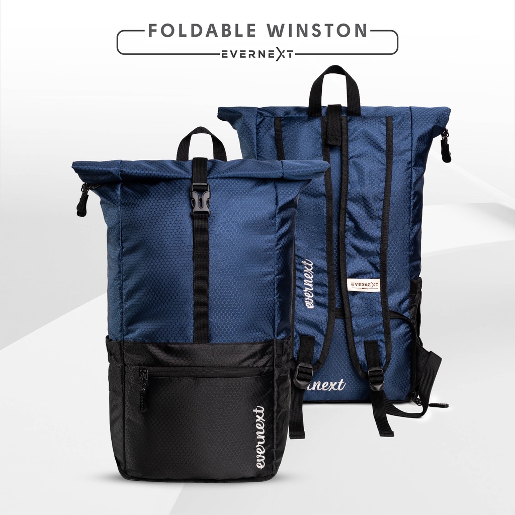 Tas Ransel Lipat Pria WINSTON Foldable Bag Tas Punggung Travelling Besar Jalan