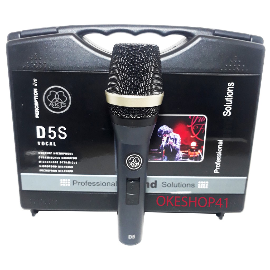 AKG Mik Kabel D5S Professional Dynamic Microphone Karaoke Mic Vocal