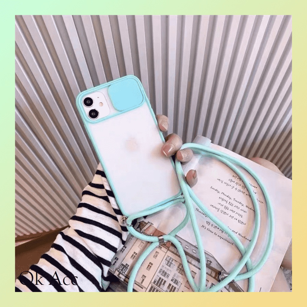 Aero case kover kamera + Tali selempang sling ALL Type Samsung Infinix Iphone Oppo Reno