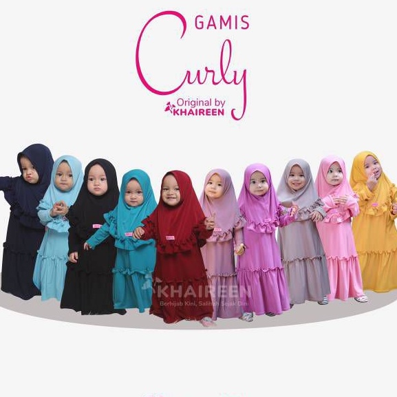 Khaireen gamis anak curly ori by Khaireen