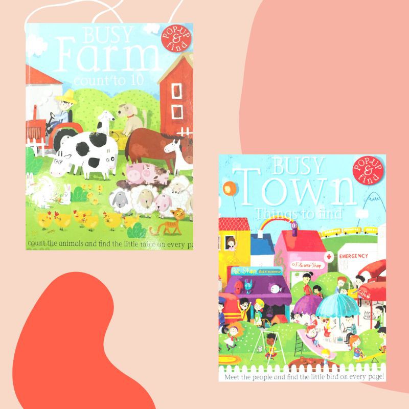 Busy Book Busy Town Busy Farm Buku Cerita Pop Up And Find Book