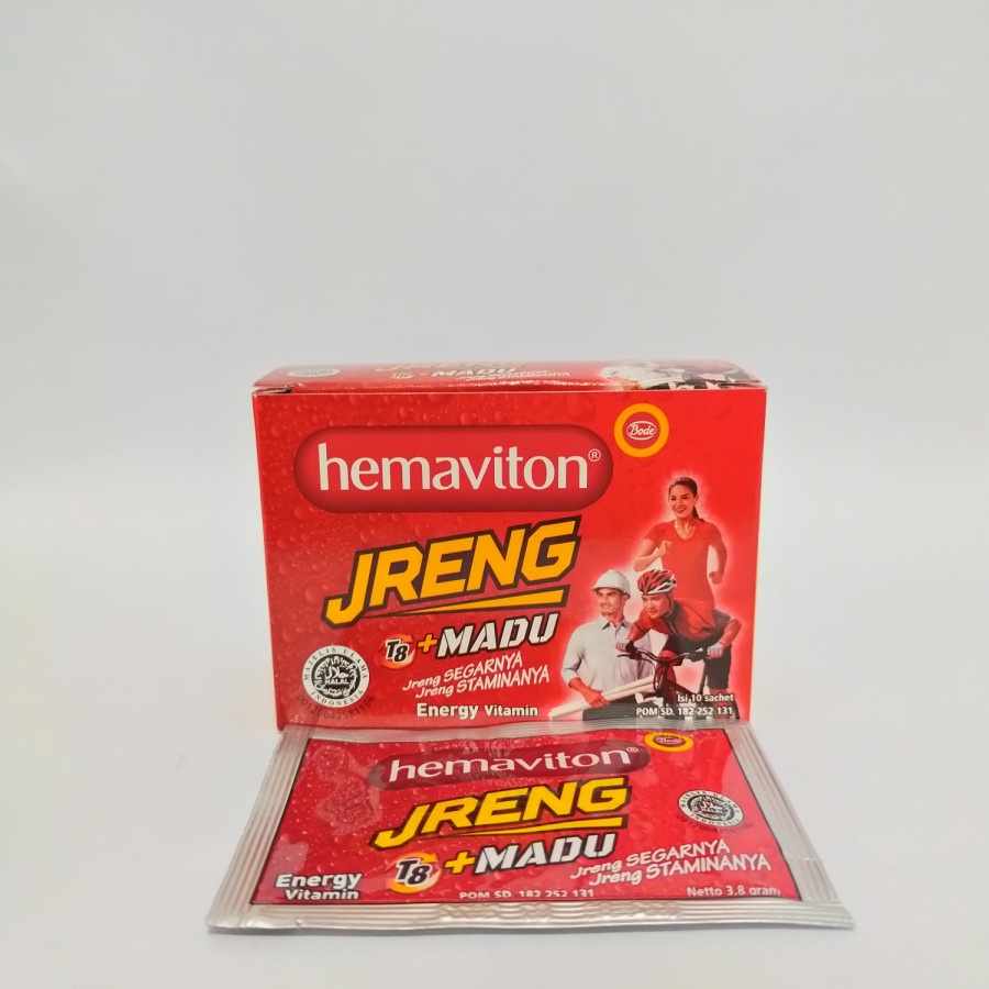 

Hemaviton jreng 1 box ISI 10 Murah - Minuman Segar Penambah Energi / Stamina