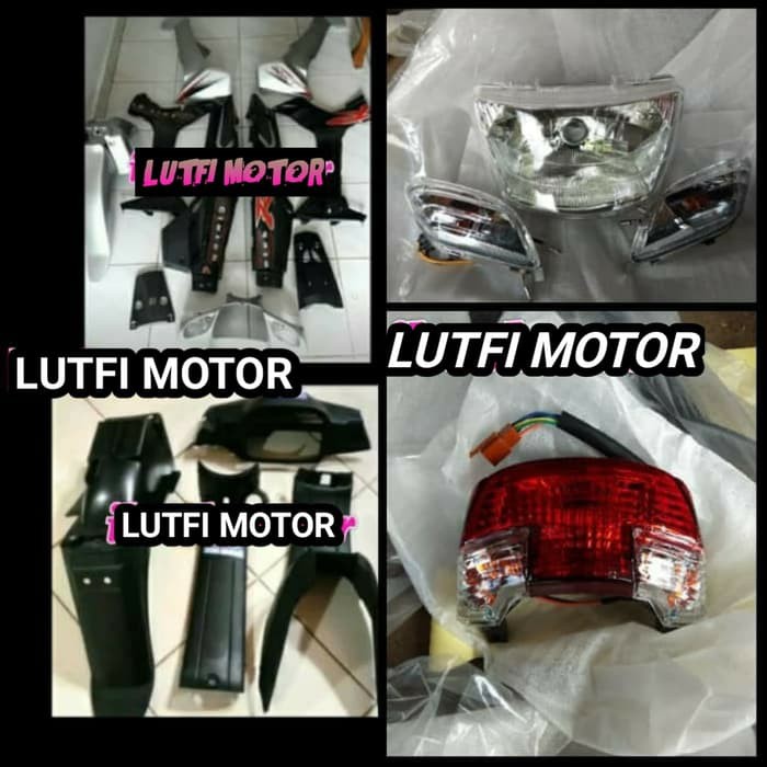 full set body plus lampu f1zr hitam silver 2001 2002