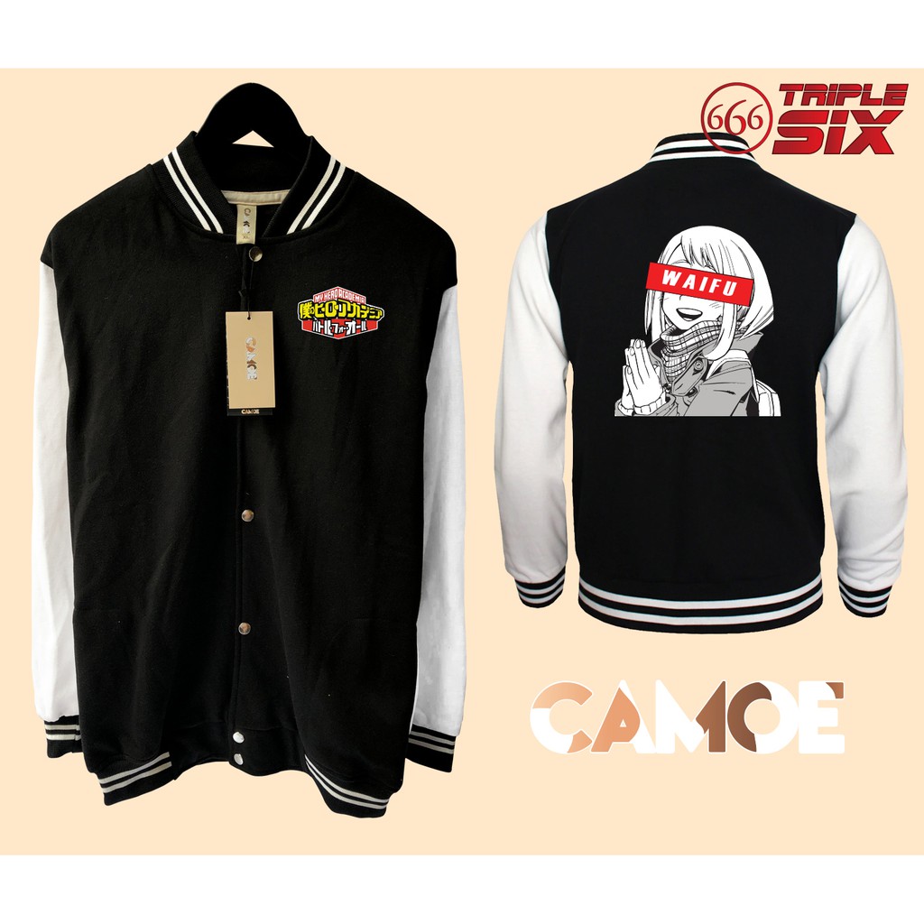 Jaket Varsity Baseball Anime Uraraka Waifu My Hero Academia