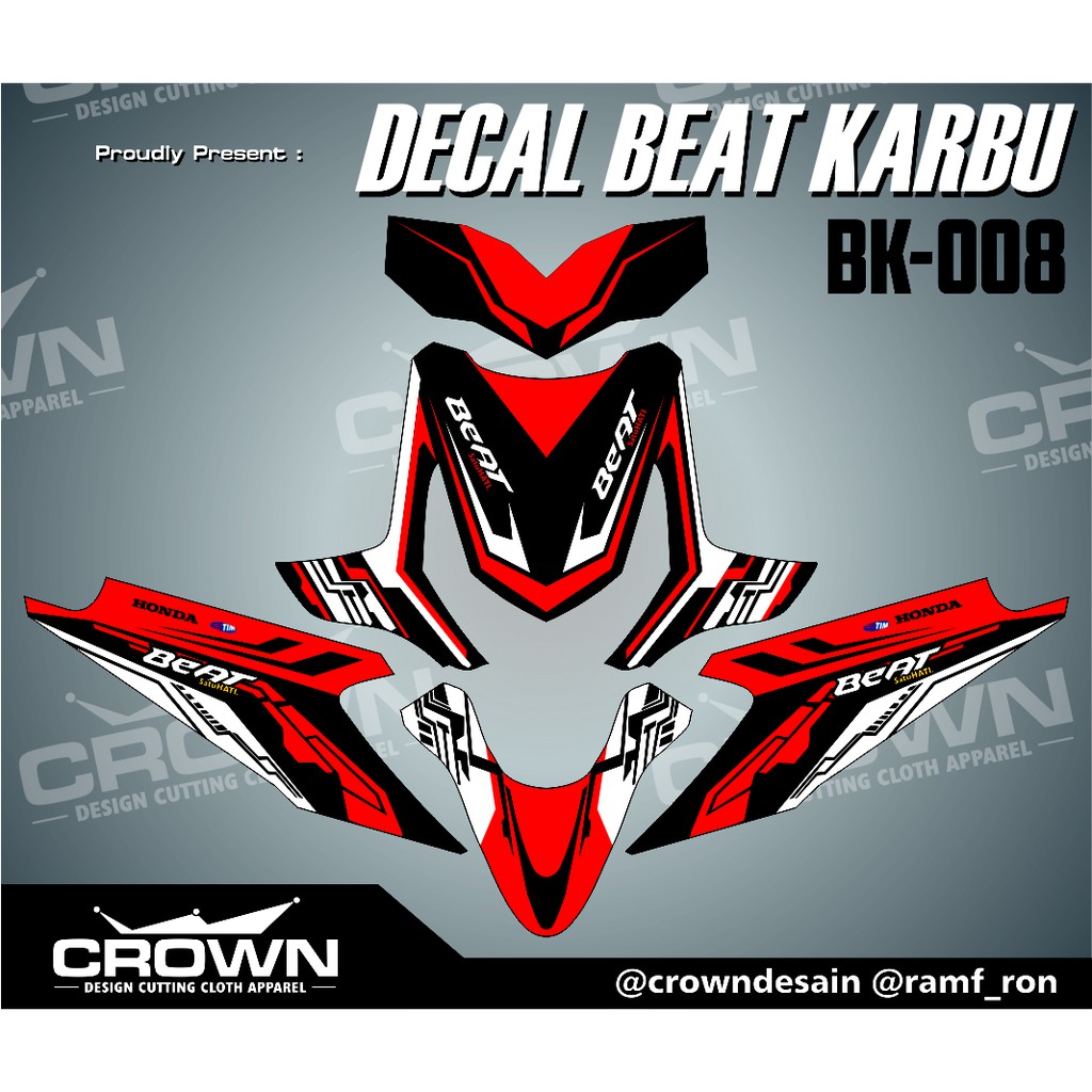 Stiker Motor Beat Karbu Keren Stiker Motor