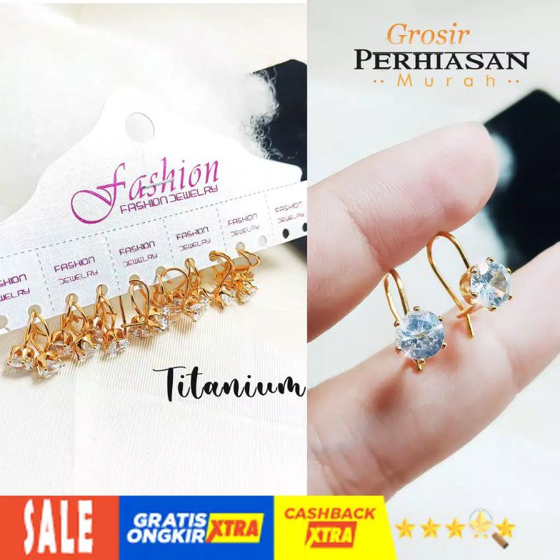 Anting dhesi Titanium Gold