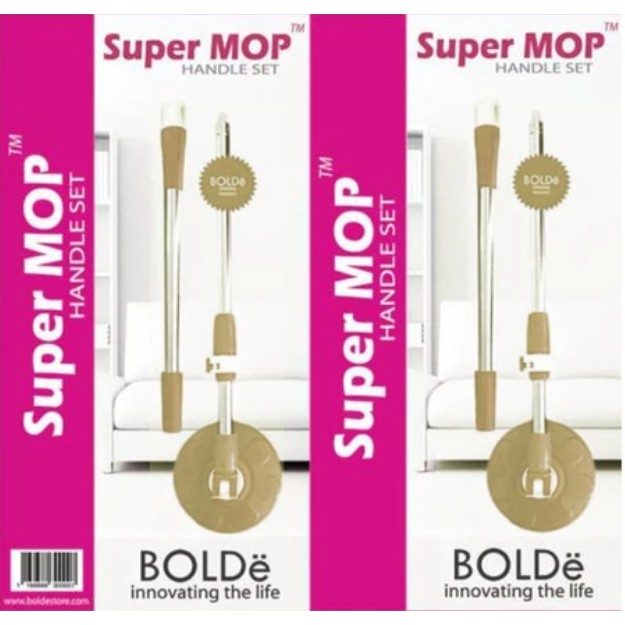 Refill Handle Set Gagang Tongkat Kepala Pel Pembersih Lantai Super Mop Supermop Bolde