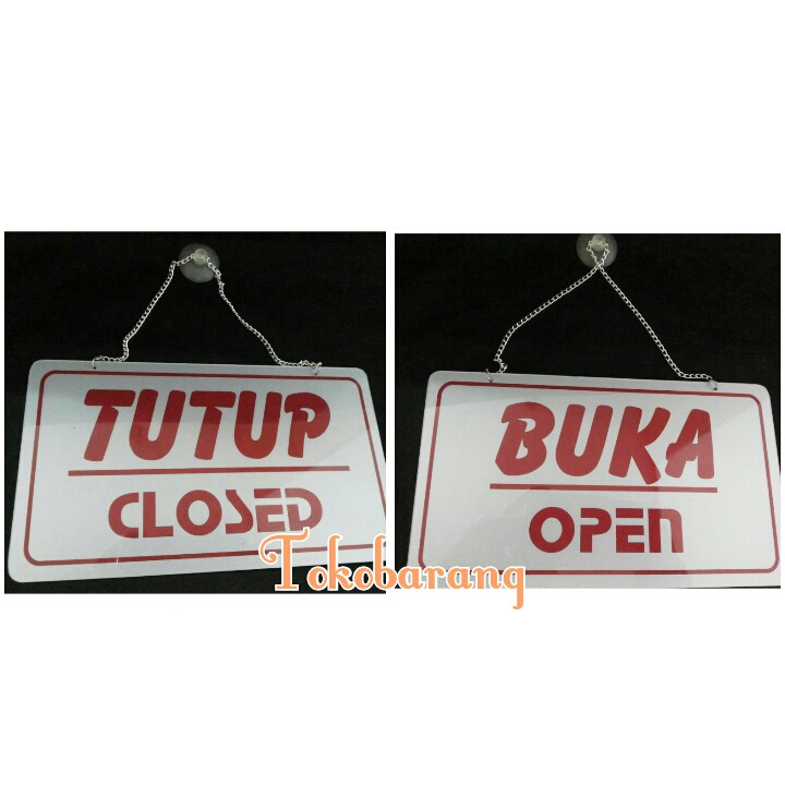  Tulisan  OPEN CLOSE  Besar Papan Akrilik Perlengkapan Kantor 