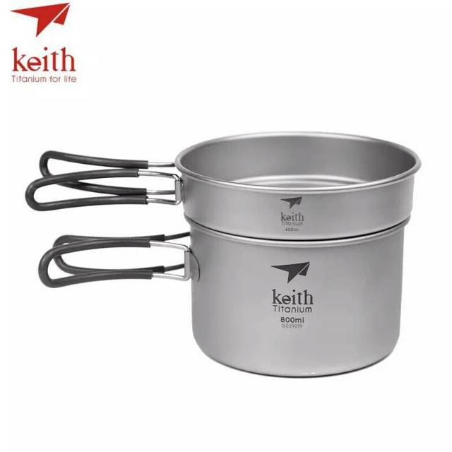 ALAT MASAK CAMPING COOKING SET TITANIUM ULTRALIGHT ORIGINAL KEITH