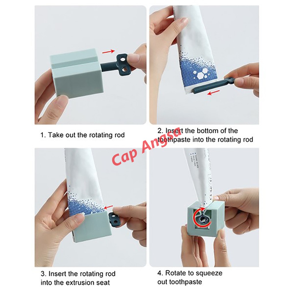 DISPENSER ODOL DISPENSER PASTA GIGI TEMPAT ODOL PENJEPIT ODOL TOOTHPASTE SQUEEZER ROTATE ROLER