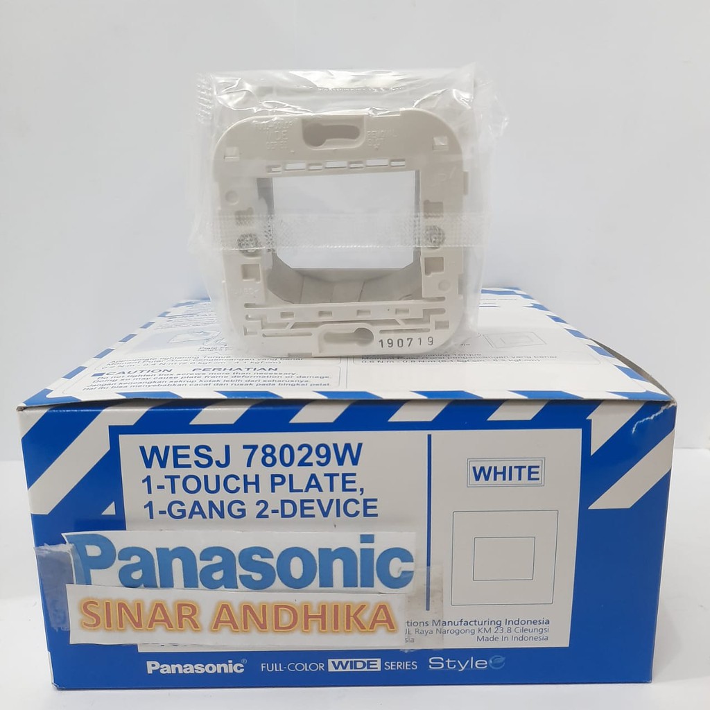 FRAME SAKLAR 1 GANG 2 DEVICE PUTIH STYLE E PANASONIC WESJ 78029W